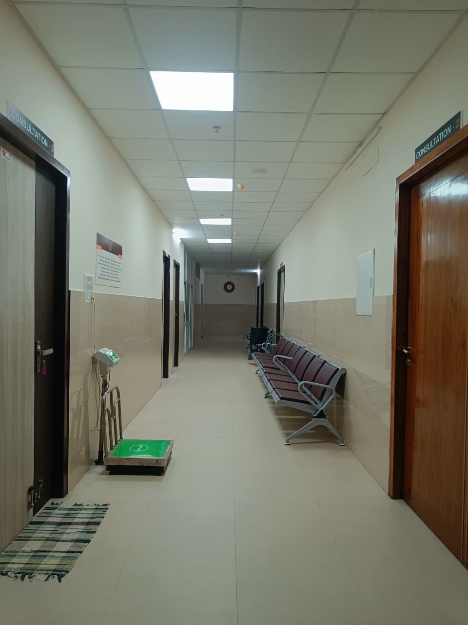 Hospital ground floor corridor
