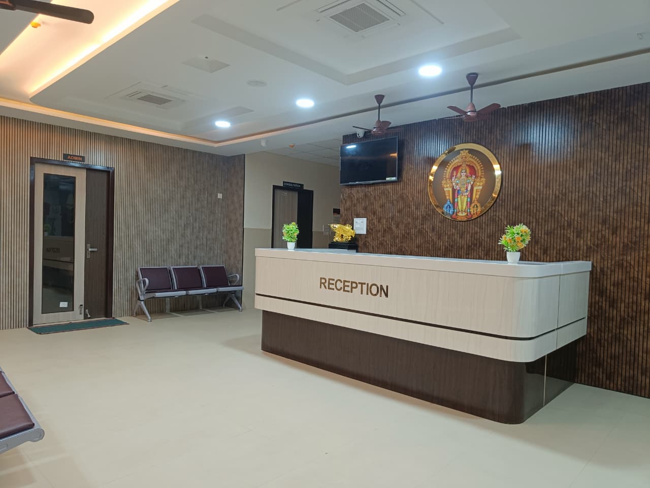 Hospital reception desk